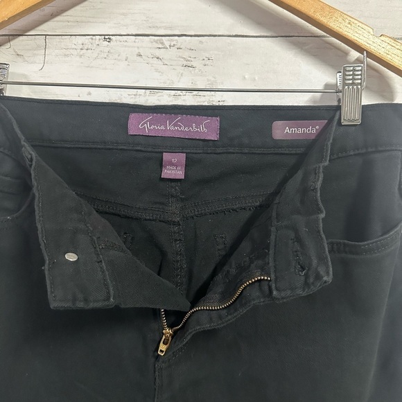 Gloria Vanderbilt Amanda Black Stretch Jeans Size 12 - Picture 4 of 6